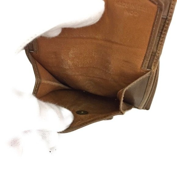 Celine Macadam Brown Suede Leather Bifold Wallet EUC - Picture 7 of 8